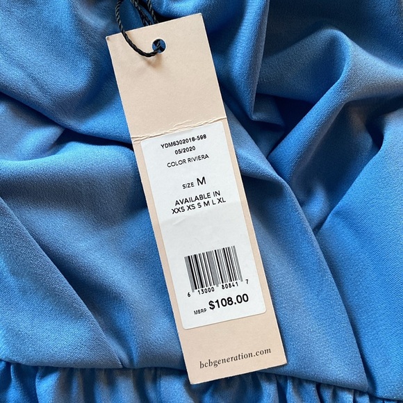 BCBGeneration Blue Maxi Dress with Slit - NWT - Picture 7 of 8